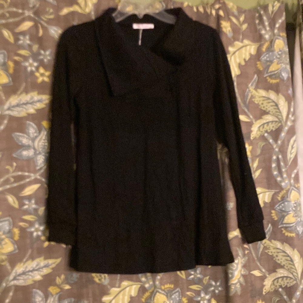 Bluetime Long Sleeve Cowl Neck Button Tunic Tops Lightweight Sweatshirts